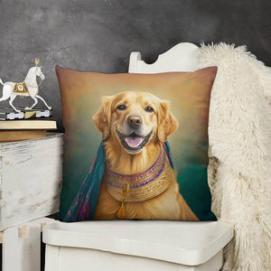 Majestic Monarch Golden Retriever Plush Pillow Case-Cushion Cover-Dog Dad Gifts, Dog Mom Gifts, Golden Retriever, Home Decor, Pillows-3