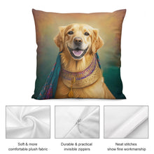 Load image into Gallery viewer, Majestic Monarch Golden Retriever Plush Pillow Case-Cushion Cover-Dog Dad Gifts, Dog Mom Gifts, Golden Retriever, Home Decor, Pillows-5