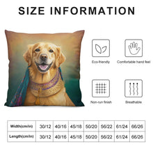 Load image into Gallery viewer, Majestic Monarch Golden Retriever Plush Pillow Case-Cushion Cover-Dog Dad Gifts, Dog Mom Gifts, Golden Retriever, Home Decor, Pillows-6
