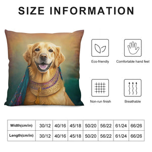 Majestic Monarch Golden Retriever Plush Pillow Case-Cushion Cover-Dog Dad Gifts, Dog Mom Gifts, Golden Retriever, Home Decor, Pillows-6