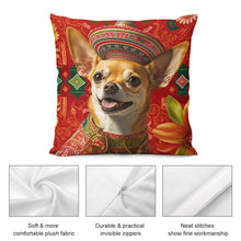 Load image into Gallery viewer, Majestic Portrait Red Chihuahua Plush Pillow Case-Chihuahua, Dog Dad Gifts, Dog Mom Gifts, Home Decor, Pillows-2