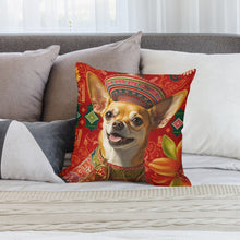Load image into Gallery viewer, Majestic Portrait Red Chihuahua Plush Pillow Case-Chihuahua, Dog Dad Gifts, Dog Mom Gifts, Home Decor, Pillows-3