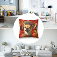 Load image into Gallery viewer, Majestic Portrait Red Chihuahua Plush Pillow Case-Chihuahua, Dog Dad Gifts, Dog Mom Gifts, Home Decor, Pillows-6