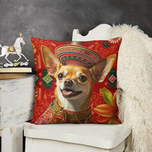 Load image into Gallery viewer, Majestic Portrait Red Chihuahua Plush Pillow Case-Chihuahua, Dog Dad Gifts, Dog Mom Gifts, Home Decor, Pillows-7