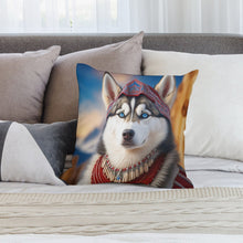 Load image into Gallery viewer, Majestic Regalia Siberian Husky Plush Pillow Case-Cushion Cover-Dog Dad Gifts, Dog Mom Gifts, Home Decor, Pillows, Siberian Husky-2