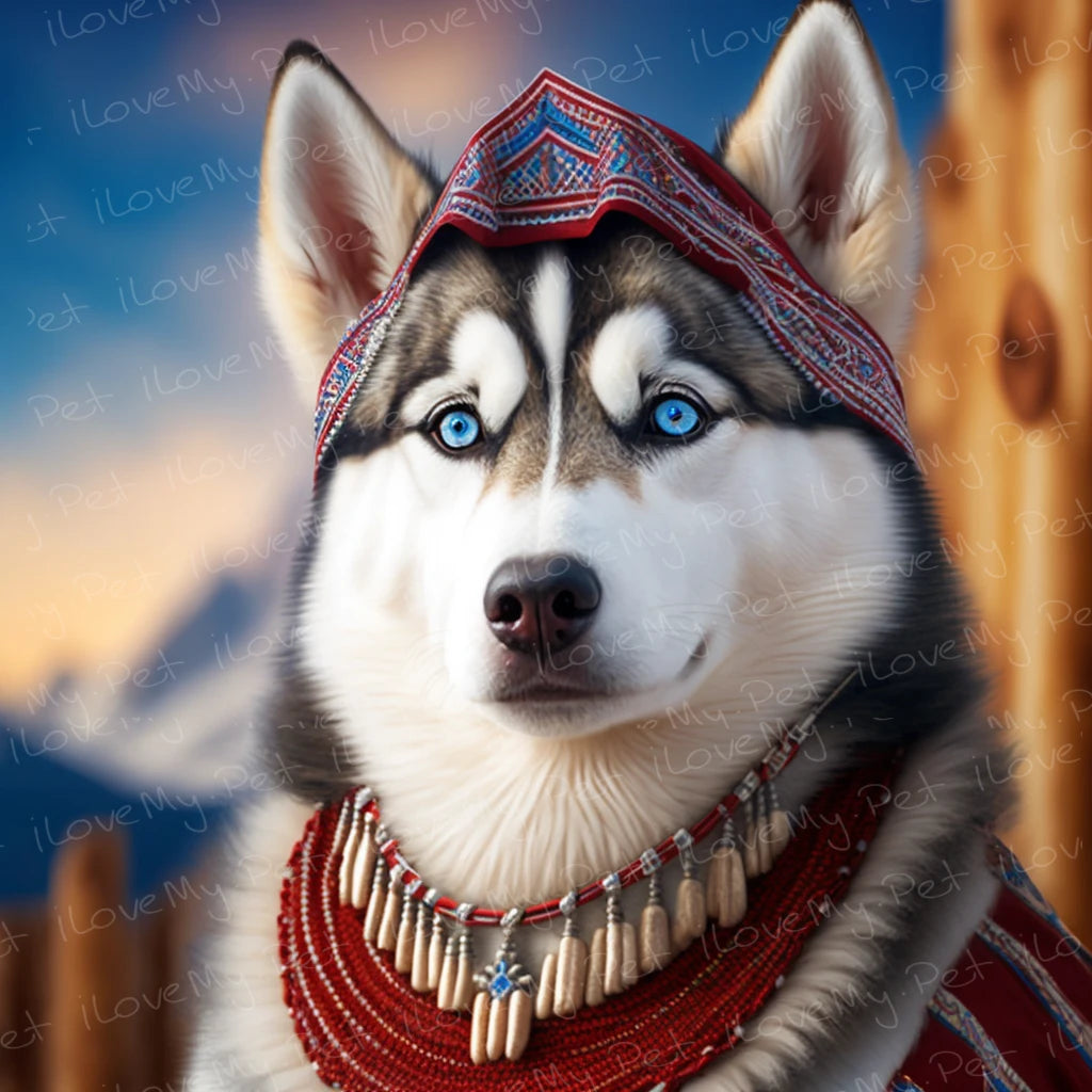 Majestic Regalia Siberian Husky Wall Art Poster-Art-Dog Art, Home Decor, Poster, Siberian Husky-1