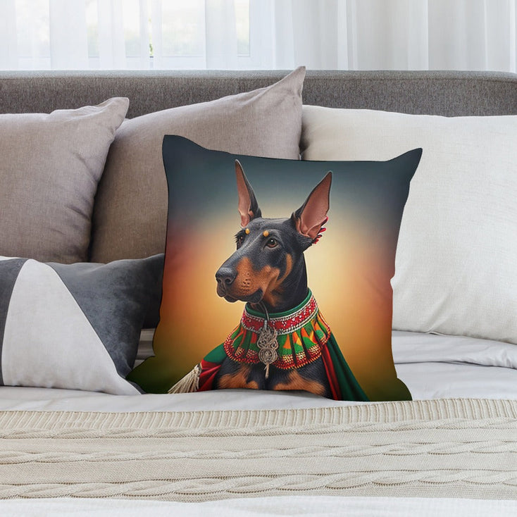 Majestic Sentinel Doberman Plush Pillow Case-Cushion Cover-Doberman, Dog Dad Gifts, Dog Mom Gifts, Home Decor, Pillows-2