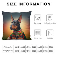 Load image into Gallery viewer, Majestic Sentinel Doberman Plush Pillow Case-Cushion Cover-Doberman, Dog Dad Gifts, Dog Mom Gifts, Home Decor, Pillows-6