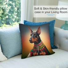 Load image into Gallery viewer, Majestic Sentinel Doberman Plush Pillow Case-Cushion Cover-Doberman, Dog Dad Gifts, Dog Mom Gifts, Home Decor, Pillows-7