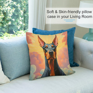 Majestic Sentinel Doberman Plush Pillow Case-Cushion Cover-Doberman, Dog Dad Gifts, Dog Mom Gifts, Home Decor, Pillows-7