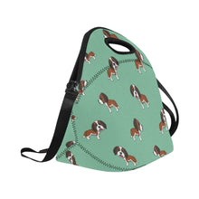 Load image into Gallery viewer, Majestic Winking Saint Bernard Love Neoprene Lunch Bag-Accessories-Accessories,Bags,Lunch Bags,Saint Bernard-11