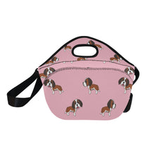 Load image into Gallery viewer, Majestic Winking Saint Bernard Love Neoprene Lunch Bag-Accessories-Accessories,Bags,Lunch Bags,Saint Bernard-12