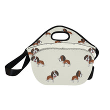 Load image into Gallery viewer, Majestic Winking Saint Bernard Love Neoprene Lunch Bag-Accessories-Accessories,Bags,Lunch Bags,Saint Bernard-8