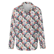 Load image into Gallery viewer, Maltese in Bloom Women&#39;s Shirt - 2 Designs-Apparel-Apparel, Maltese, Shirt-Pan Out - Maximum Maltese-S-5
