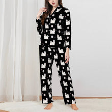 Load image into Gallery viewer, Maltese Pajamas for Women - XL Available - Show Cut Maltese Love-Pajamas-Apparel,Dog Mom Gifts,Maltese,Pajamas-Black-XS-3