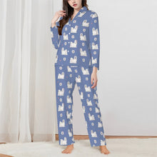 Load image into Gallery viewer, Maltese Pajamas for Women - XL Available - Show Cut Maltese Love-Pajamas-Apparel,Dog Mom Gifts,Maltese,Pajamas-Blue-XS-1