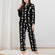 Load image into Gallery viewer, Maltese Pajamas for Women - XL Available - Yes I Love Maltese-Pajamas-Apparel,Dog Mom Gifts,Maltese,Pajamas-Black-XS-3