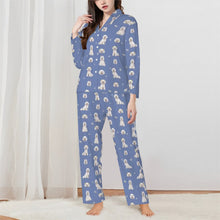 Load image into Gallery viewer, Maltese Pajamas for Women - XL Available - Yes I Love Maltese-Pajamas-Apparel,Dog Mom Gifts,Maltese,Pajamas-Blue-XS-2