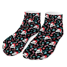 Load image into Gallery viewer, Maltese Socks - Ankle Length - Merry Christmas Maltese-Accessories-Accessories,Dog Dad Gifts,Maltese,Socks-Black-One size-16