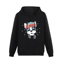 Load image into Gallery viewer, Mama&#39;s Hero Boston Terrier Women&#39;s Cotton Fleece Hoodie Sweatshirt-Apparel-Apparel, Boston Terrier, Hoodie, Sweatshirt-Black-XS-1