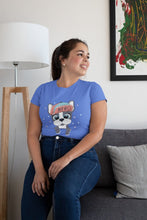 Load image into Gallery viewer, Mama&#39;s Hero Boston Terrier Women&#39;s Cotton T-Shirts - 5 Colors-Apparel-Apparel, Boston Terrier, Shirt, T Shirt-Blue-Small-3