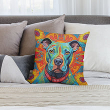 Load image into Gallery viewer, Mandala Majesty Pit Bull Plush Pillow Case-Cushion Cover-Dog Dad Gifts, Dog Mom Gifts, Home Decor, Pillows, Pit Bull-2