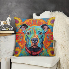 Load image into Gallery viewer, Mandala Majesty Pit Bull Plush Pillow Case-Cushion Cover-Dog Dad Gifts, Dog Mom Gifts, Home Decor, Pillows, Pit Bull-3