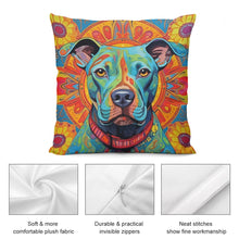 Load image into Gallery viewer, Mandala Majesty Pit Bull Plush Pillow Case-Cushion Cover-Dog Dad Gifts, Dog Mom Gifts, Home Decor, Pillows, Pit Bull-5