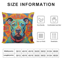 Load image into Gallery viewer, Mandala Majesty Pit Bull Plush Pillow Case-Cushion Cover-Dog Dad Gifts, Dog Mom Gifts, Home Decor, Pillows, Pit Bull-6