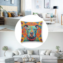 Load image into Gallery viewer, Mandala Majesty Pit Bull Plush Pillow Case-Cushion Cover-Dog Dad Gifts, Dog Mom Gifts, Home Decor, Pillows, Pit Bull-8