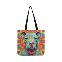 Load image into Gallery viewer, Mandala Majesty Pit Bull Special Lightweight Shopping Tote Bag-Accessories-Accessories, Bags, Dog Dad Gifts, Dog Mom Gifts, Pit Bull-White-ONESIZE-2