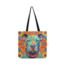 Load image into Gallery viewer, Mandala Majesty Pit Bull Special Lightweight Shopping Tote Bag-Accessories-Accessories, Bags, Dog Dad Gifts, Dog Mom Gifts, Pit Bull-White-ONESIZE-1