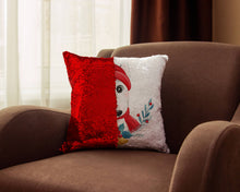 Load image into Gallery viewer, Merry Bull Terrier Christmas Sequinned Pillowcases - 10 Colors-Home Decor-Bull Terrier, Christmas, Home Decor, Pillows-7