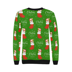 Merry Christmas and Happy New Year Corgis Women's Sweatshirt - 4 Colors-Apparel-Apparel, Corgi, Sweatshirt-9