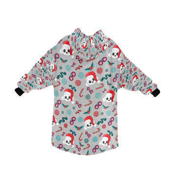 Merry Christmas Bichon Frise Blanket Hoodie for Women-Blanket-Apparel, Bichon Frise, Blanket Hoodie, Blankets-12