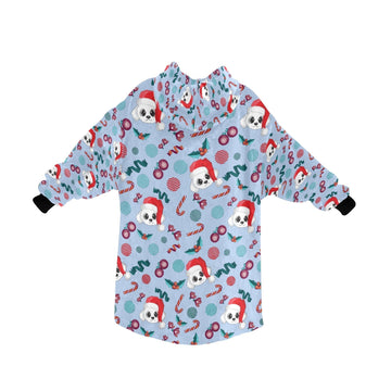 Merry Christmas Bichon Frise Blanket Hoodie for Women-Blanket-Apparel, Bichon Frise, Blanket Hoodie, Blankets-8