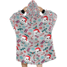 Load image into Gallery viewer, Merry Christmas Bichon Frise Blanket Hoodie for Women-Blanket-Apparel, Bichon Frise, Blanket Hoodie, Blankets-14