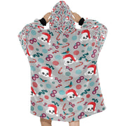 Merry Christmas Bichon Frise Blanket Hoodie for Women-Blanket-Apparel, Bichon Frise, Blanket Hoodie, Blankets-14
