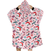 Merry Christmas Bichon Frise Blanket Hoodie for Women-Blanket-Apparel, Bichon Frise, Blanket Hoodie, Blankets-7