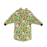 Merry Christmas Bichon Frise Blanket Hoodie for Women-Blanket-Apparel, Bichon Frise, Blanket Hoodie, Blankets-2