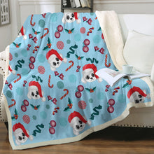 Load image into Gallery viewer, Merry Christmas Bichon Frise Soft Warm Fleece Blankets - 4 Colors-Blanket-Bichon Frise, Blankets, Christmas, Home Decor-12
