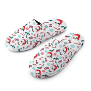 Merry Christmas Bichon Frise Women's Cotton Mop Slippers-Cushion Cover-Bichon Frise, Dog Mom Gifts, Slippers-2