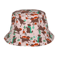 Load image into Gallery viewer, Merry Christmas Chocolate Labrador Bucket Hat-Hats &amp; Caps-Accessories,Chocolate Labrador,Dog Dad Gifts,Dog Mom Gifts,Hats-Light Pink-One Size-9