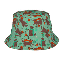 Load image into Gallery viewer, Merry Christmas Chocolate Labrador Bucket Hat-Hats &amp; Caps-Accessories,Chocolate Labrador,Dog Dad Gifts,Dog Mom Gifts,Hats-Mint Green-One Size-17
