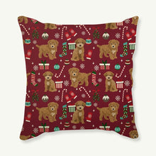 Load image into Gallery viewer, Image of a Doodle Christmas Cushion Cover in Merry Christmas Doodle and Christmas ornaments design