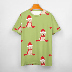 Merry Christmas Labrador Love All Over Print Women's Cotton T-Shirt - 4 Colors-Apparel-Apparel, Christmas, Labrador, Shirt, T Shirt-18