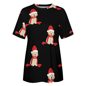 Merry Christmas Labrador Love All Over Print Women's Cotton T-Shirt - 4 Colors-Apparel-Apparel, Christmas, Labrador, Shirt, T Shirt-7