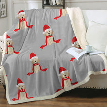 Load image into Gallery viewer, Merry Christmas Labrador Love Soft Warm Fleece Blanket - 4 Colors-Blanket-Blankets, Home Decor, Labrador-16