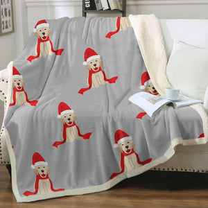 Merry Christmas Labrador Love Soft Warm Fleece Blanket - 4 Colors-Blanket-Blankets, Home Decor, Labrador-16