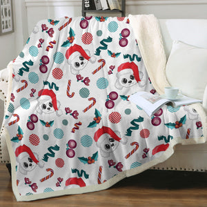 Merry Christmas Maltese Love Soft Warm Fleece Blanket - 4 Colors-Blanket-Blankets, Home Decor, Maltese-14